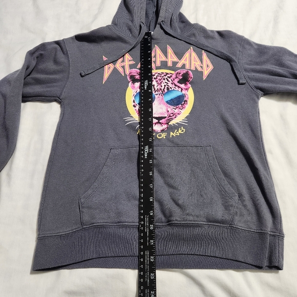 Def Leppard Rock of Ages Gray Hoodie XS Cotton/Polyester - Picture 4 of 5